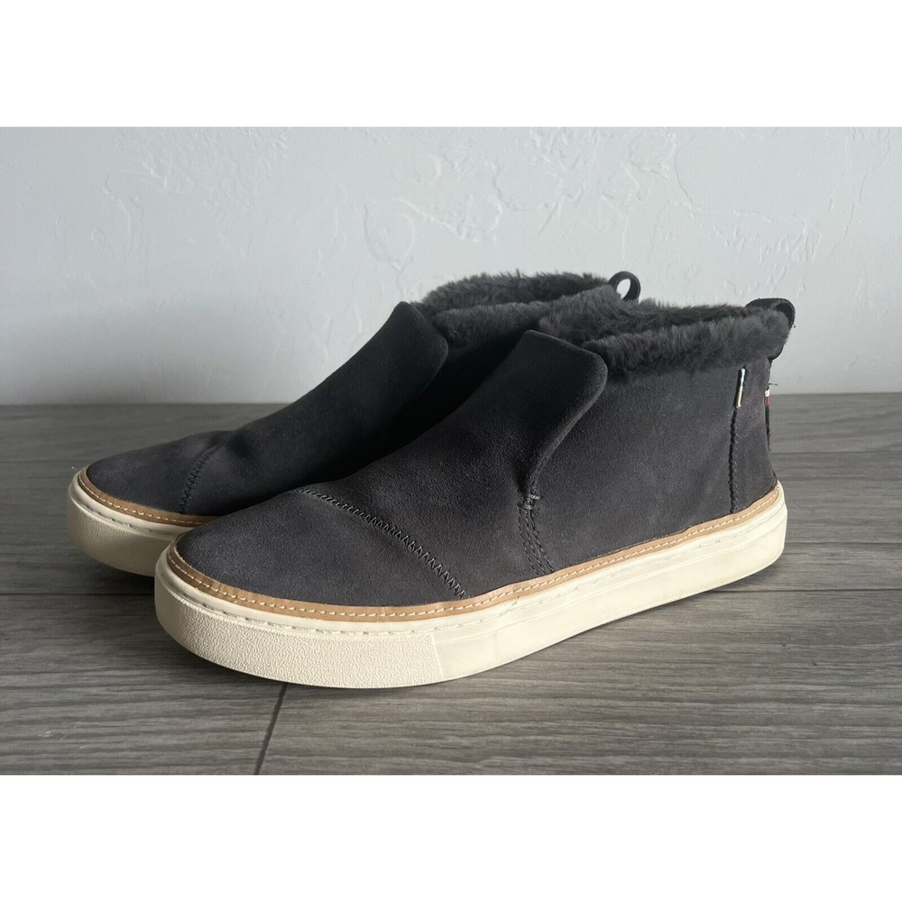 Toms Paxton Gray Bootie Leather Womens Size 8.5